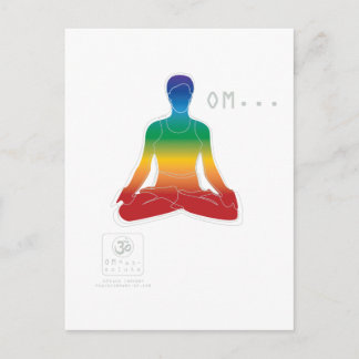 OM Lotus Chakras Postcard Vykort