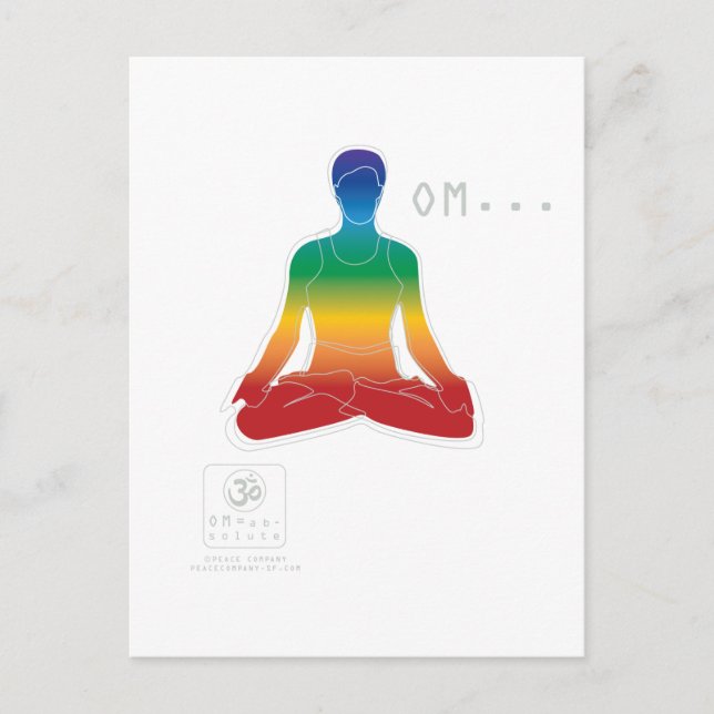 OM Lotus Chakras Postcard Vykort (Framsida)