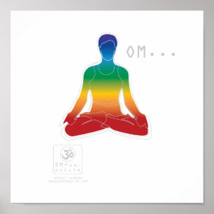 OM Lotus Chakras Poster