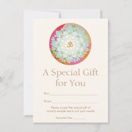 Om Lotus Flower Andlig Health Gift Certificate