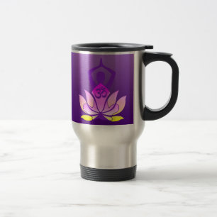 Om Lotus Flower Yoga Pose på Lila Gradient Resemugg
