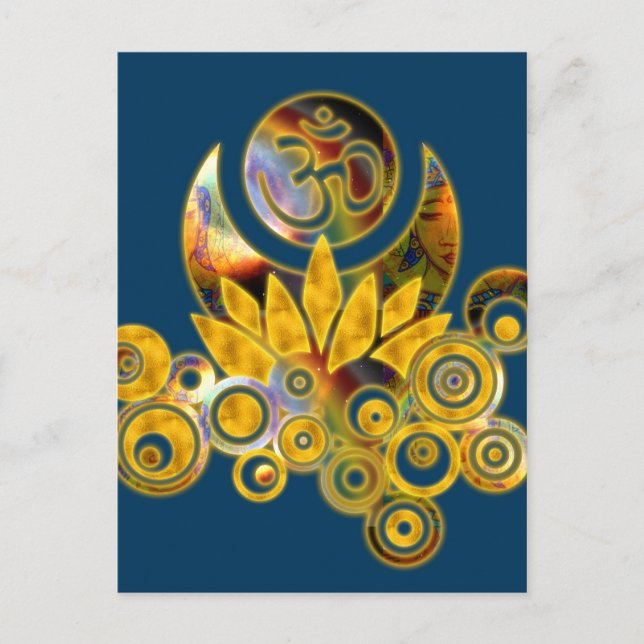 Om Lotus | MÖRK BLÅTT Vykort (Framsida)
