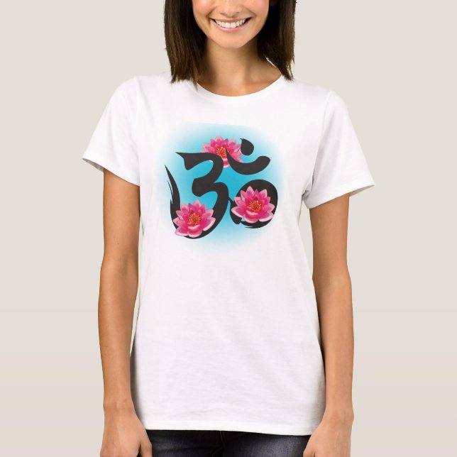 Om-lotusblomma Tee Shirt (Framsida)