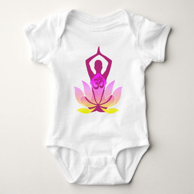 Om-lotusblommaYoga poserar Tröja (Framsida)