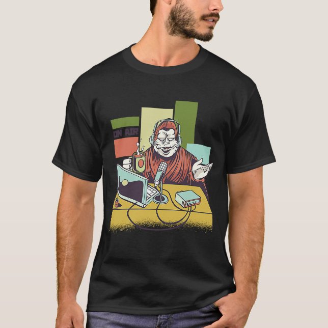 om Luft, podradiokatstorefot, mytisk skapelse Yeti T Shirt (Framsida)