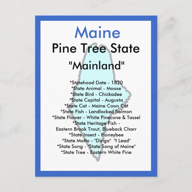 Om Maine Vykort (Framsida)