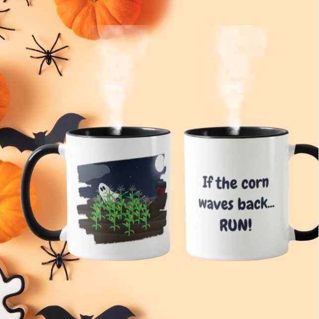 Om majsen vajar tillbaka Roligt Halloween-spöke  Mugg (Skapare uppladdad)