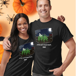 Om majsen vajar tillbaka Roligt Halloween-spöke  T Shirt