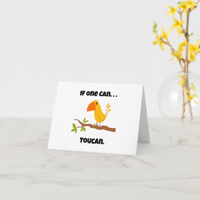 Om man kan. ...Toucan, Tecknad av den finstilta Pu Kort (Gul blomma)