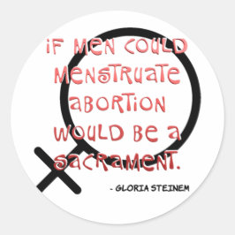 Om Manar kunde menstruera Runt Klistermärke
