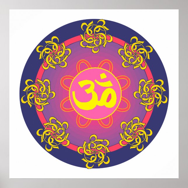 Om Mandala Art Poster (Framsidan)