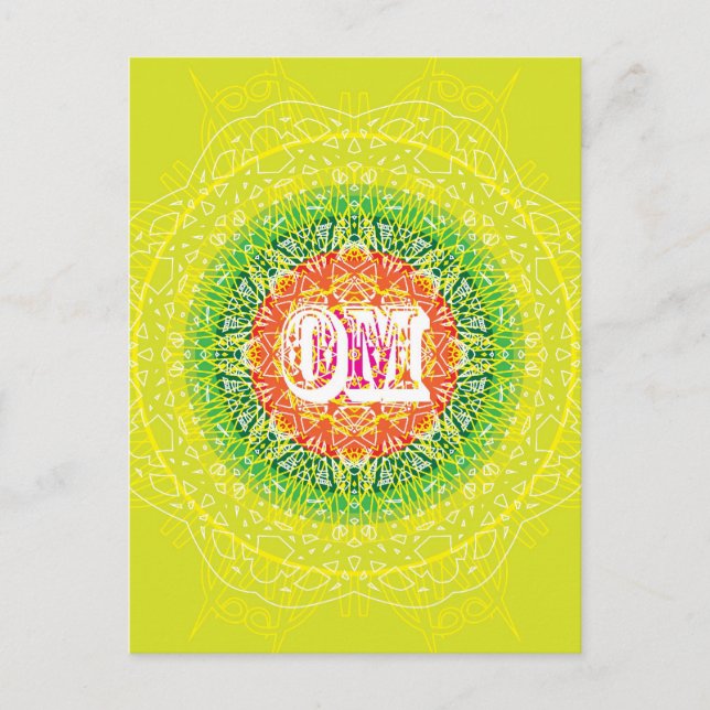 Om Mandala Design för Yoga Vykort (Framsida)