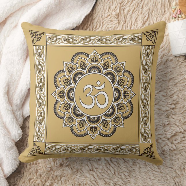 OM Mandala - Pillow Kudde (Filt)