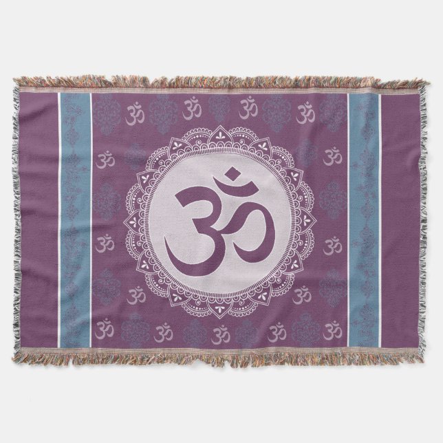 OM Mandala - Throw Blanket Filt (Framsidan)