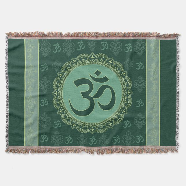 OM Mandala - Throw Blanket Filt (Framsidan)