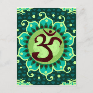 om mandala vykort