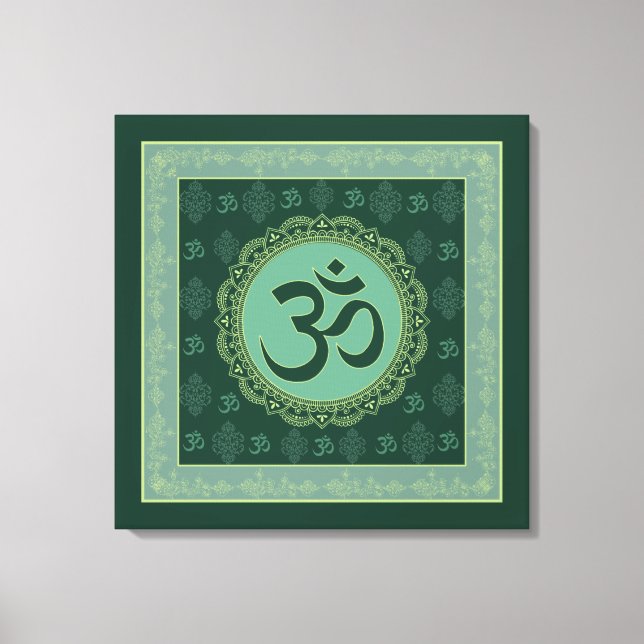 OM Mandala - Wrapped Canvas (Framsida)