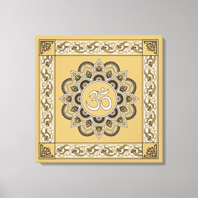 OM Mandala - Wrapped Canvas (Framsida)