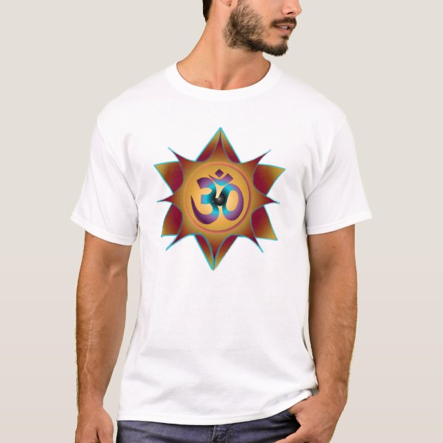 Om-Mandalajord skuggar Tee Shirt (Framsida)
