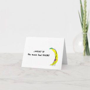 OM måne hade HAIR? Notecard Kort