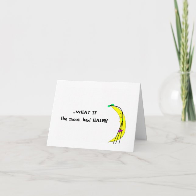 OM måne hade HAIR? Notecard Kort (Framsida)