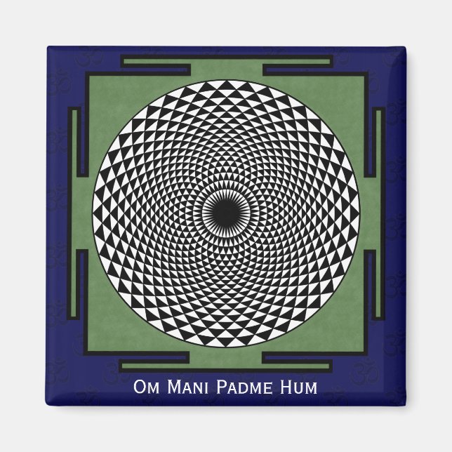 Om Mani Padme Hum chant Magnet (Framsidan)