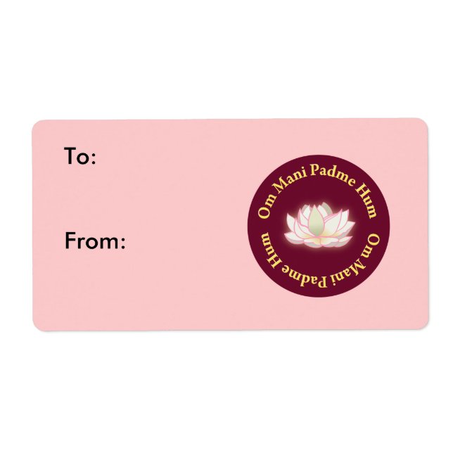 Om Mani Padme Hum Fraktsedel (Framsidan)