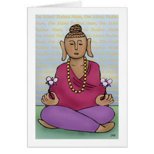 Om Mani Padme Hum Hälsningskort
