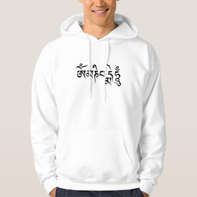 Om mani padme hum hoodie (Framsida)