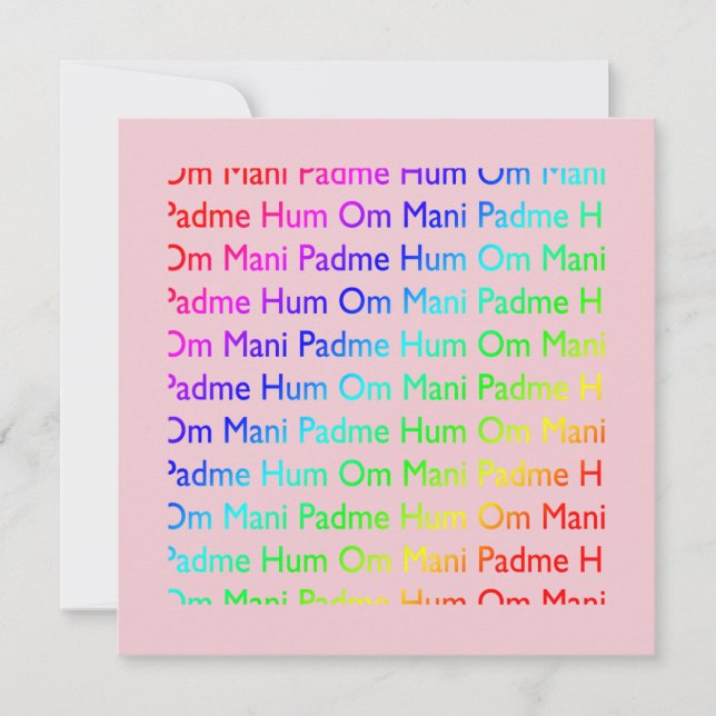 Om Mani Padme Hum-inbjudan Inbjudningar (Framsida)