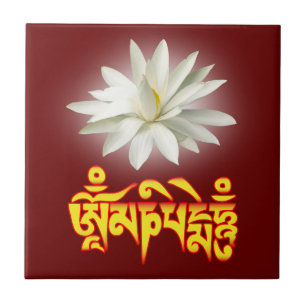 Om mani padme hum mantra kakelplatta