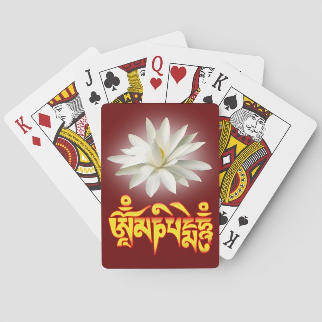 Om mani padme hum-mantra kortlek (Baksidan)
