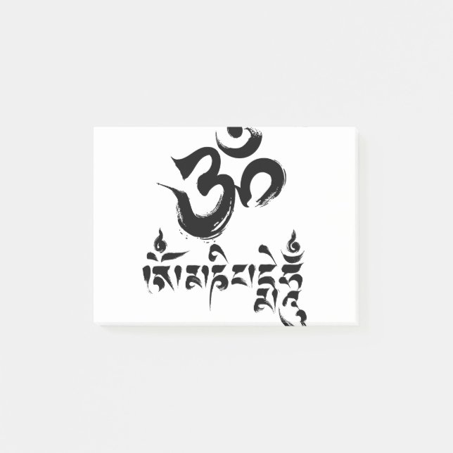 Om Mani Padme Hum Mantra Post-it Block (Framsida)