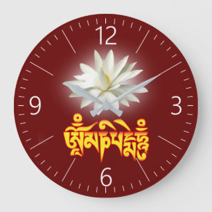 Om mani padme hum mantra stor klocka