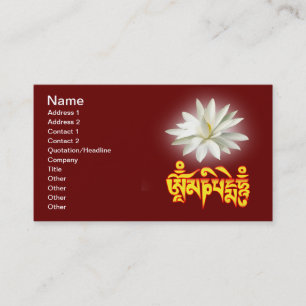 Om mani padme hum mantra visitkort