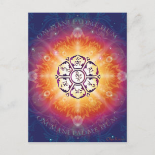 Om Mani Padme Hum Mantra Vykort
