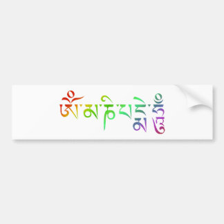 Om Mani Padme Hum Tibetan Mantra Rainbow Bildekal