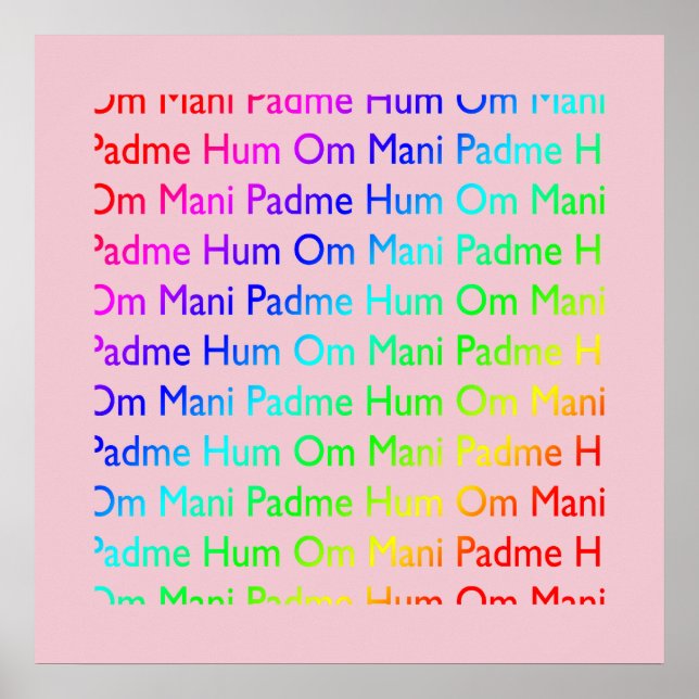 Om Mani Padme Hum-utskrift Poster (Framsidan)