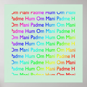 Om Mani Padme Hum-utskrift Poster