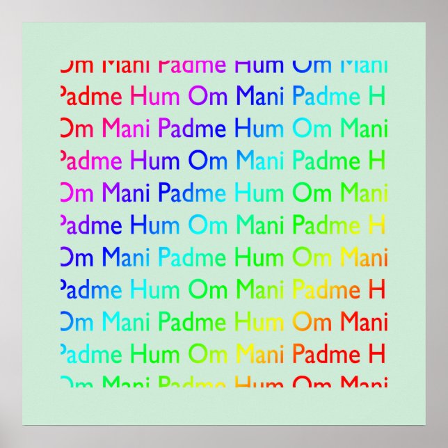 Om Mani Padme Hum-utskrift Poster (Framsidan)