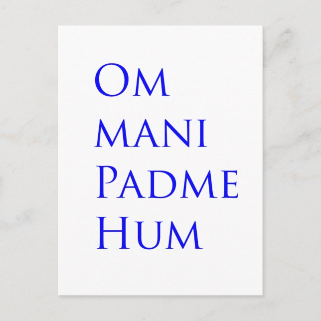Om Mani Padme Hum Vykort (Framsida)