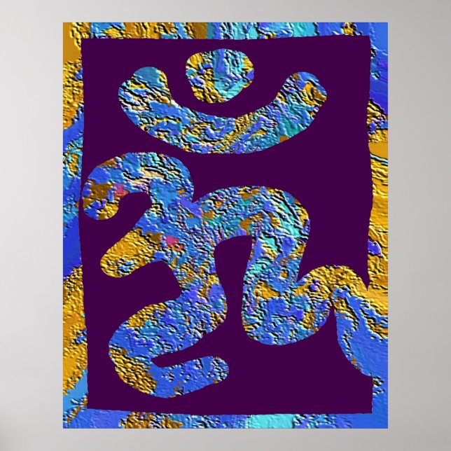 OM MANTRA - För fred Poster (Framsidan)