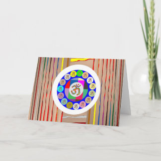 OM MANTRA Guld: Chant Yoga Meditation Helgkort