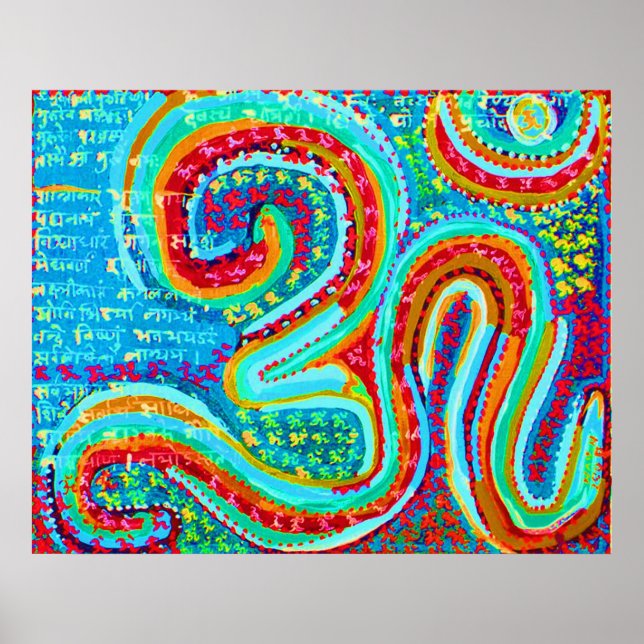 OM MANTRA: Om 108 gånger och andra mantran Poster (Framsidan)