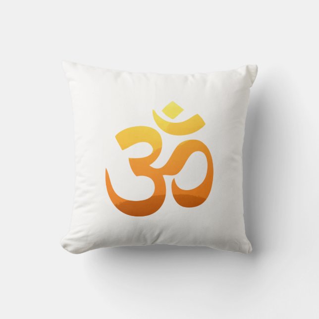 Om Mantra Symbol Asana Slappna av Meditation Yoga Kudde (Framsida)