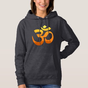Om Mantra Symbol Guld Sol Yoga Womens Mörk Grått T Shirt