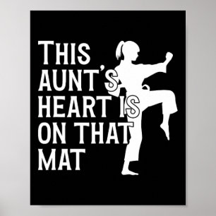 om Mat Karate Moster Proud Karate Auntie Poster