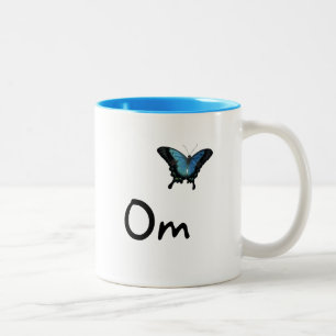 Om med Butterfly-Mugg Två-Tonad Mugg