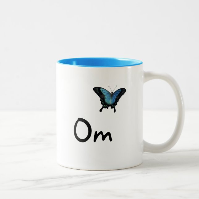 Om med Butterfly-Mugg Två-Tonad Mugg (Höger)