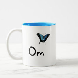 Om med Butterfly-Mugg Två-Tonad Mugg